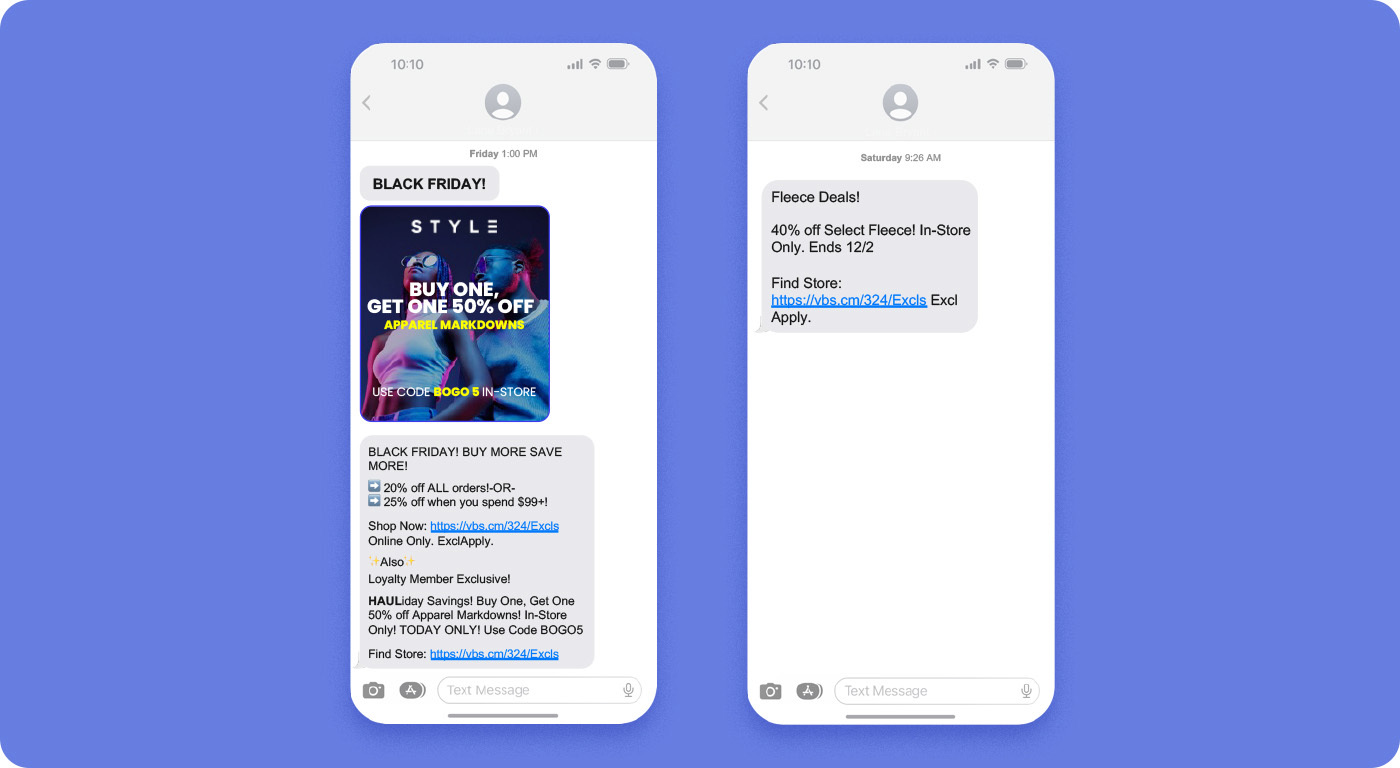 black friday cyber monday 2024 mms vs sms graphic