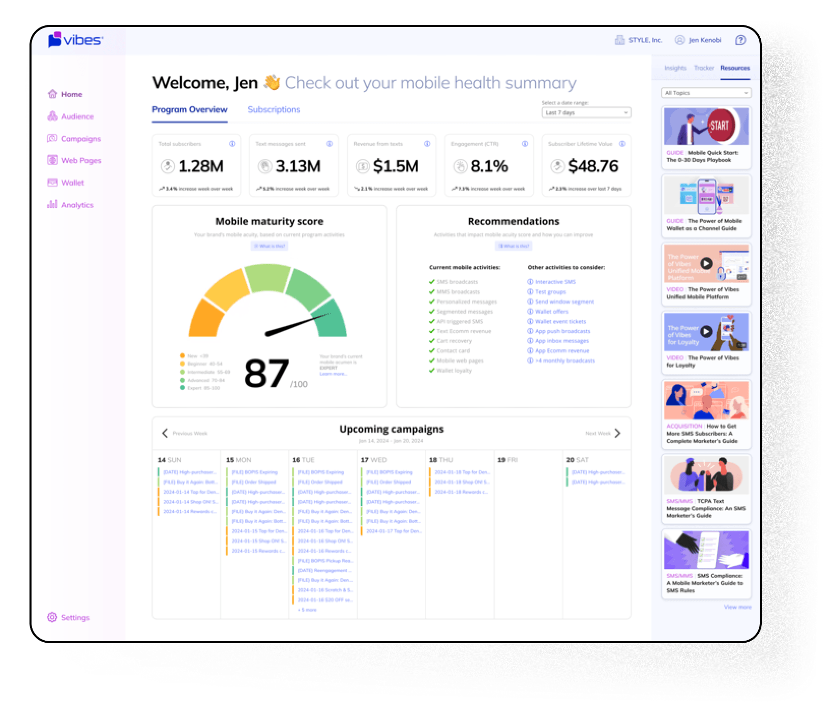 The Vibes Dashboard