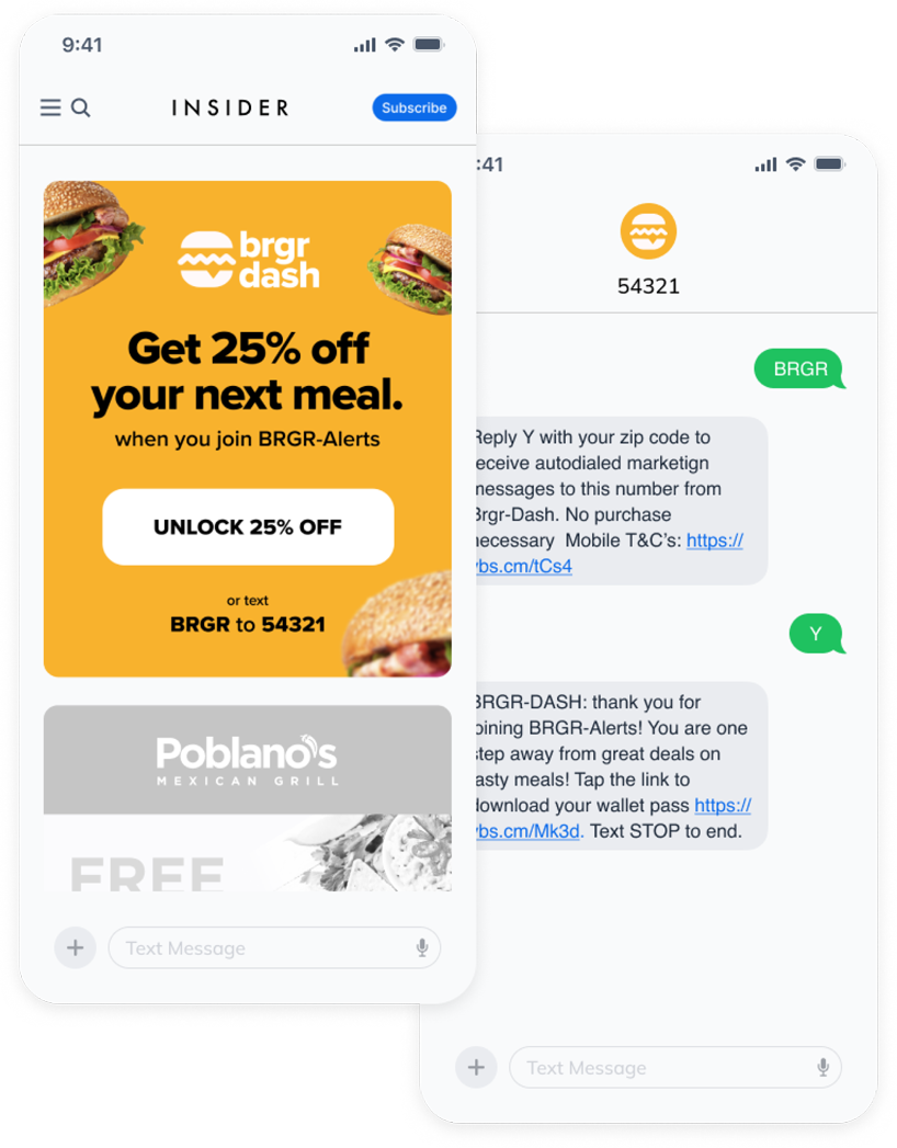 25% off coupon for restaurant customer