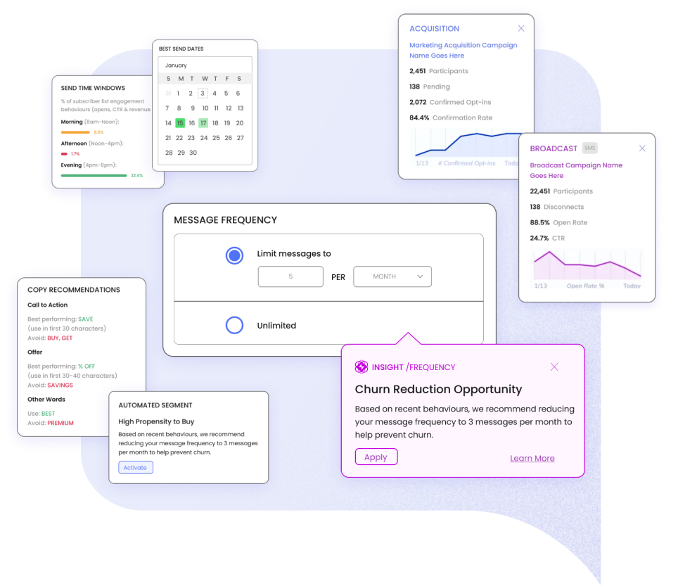 Examples of SMS marketing analytics